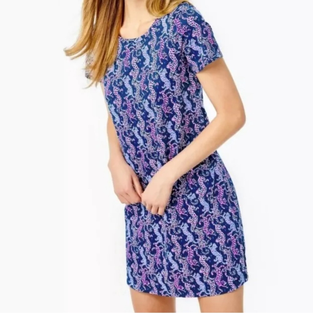 Lilly Pulitzer Cat Walk Cody Swing Dress in Oyster Bay Navy size XS